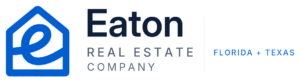 Eaton Real Estate Company header logo with blue house-shaped e icon and company name