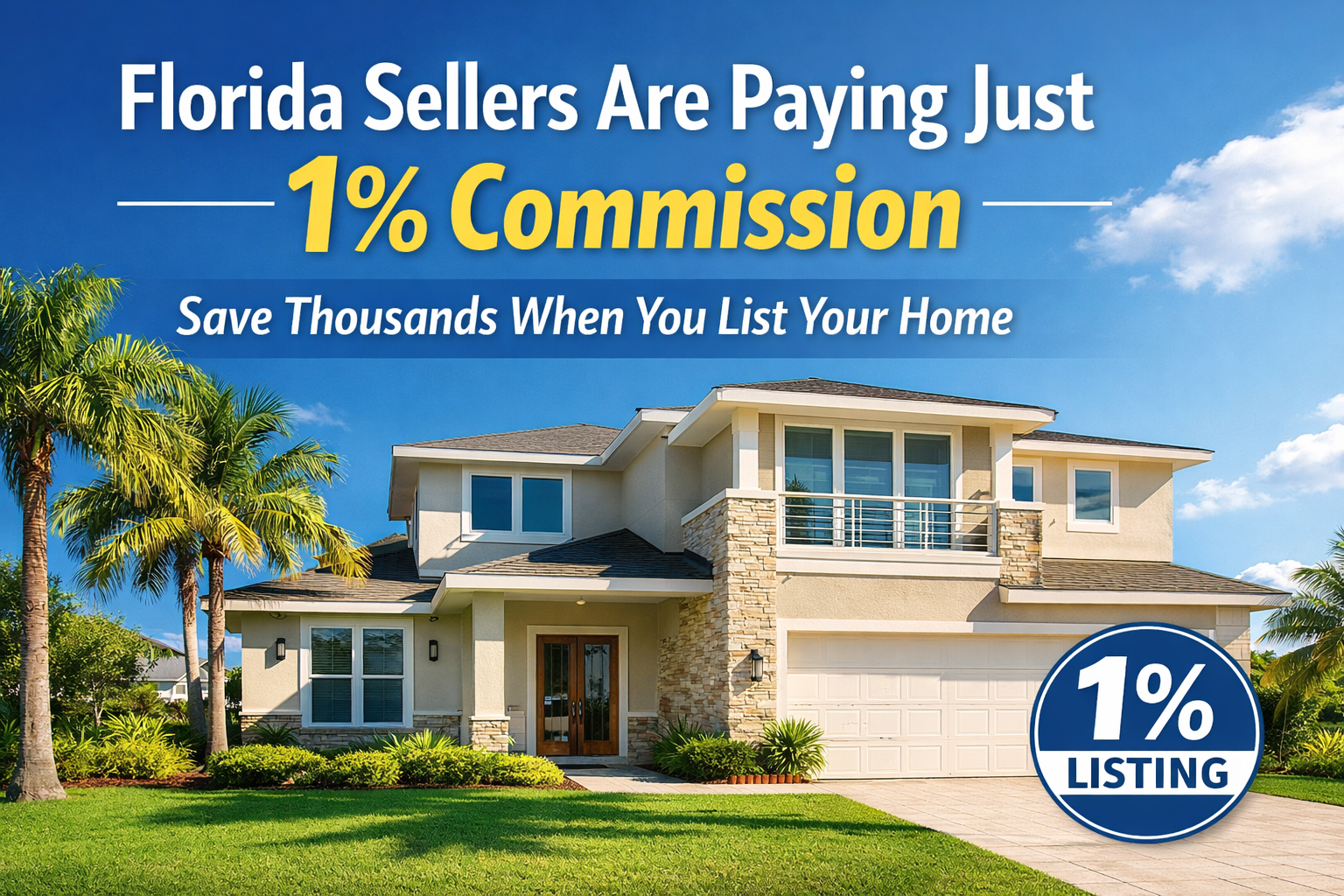 Florida home sellers saving thousands with a 1% real estate listing from Eaton Real Estate Company