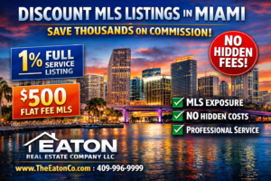 Discount MLS listing Miami – 1% full service and $500 flat fee MLS with no hidden fees