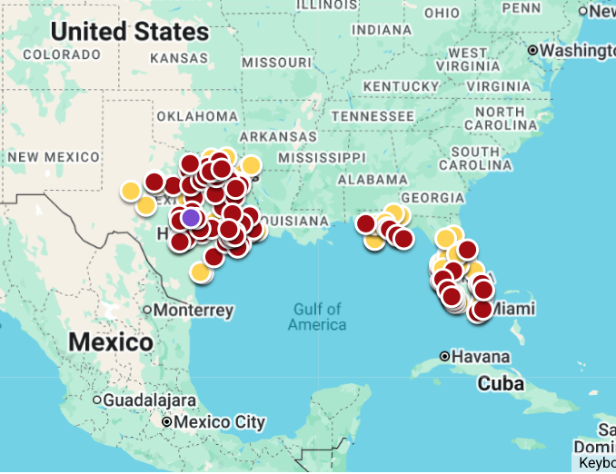 Recent Eaton Real Estate Company listing and sales activity across Florida and Texas