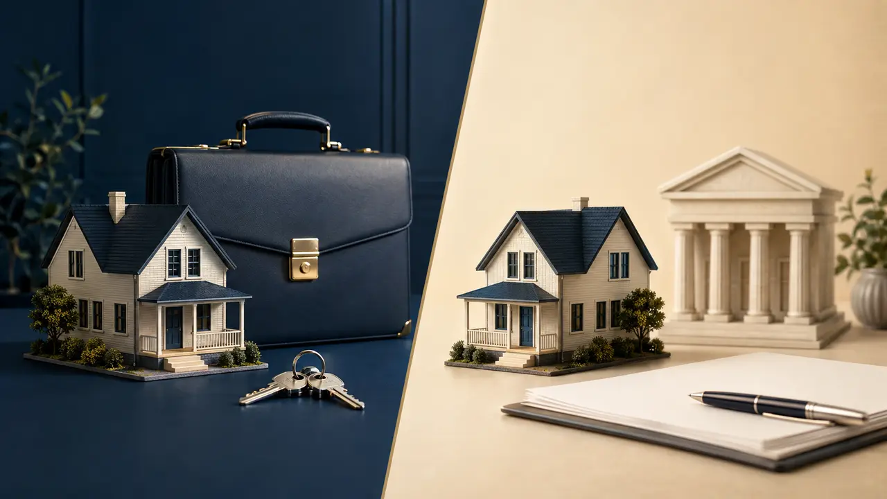 Split comparison of a cash home offer and a financed home offer