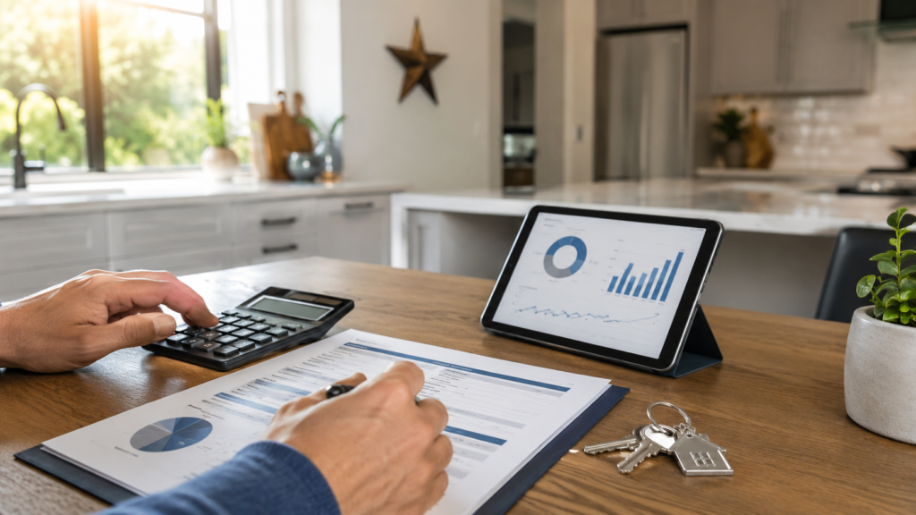 Texas home seller calculating estimated net proceeds at closing