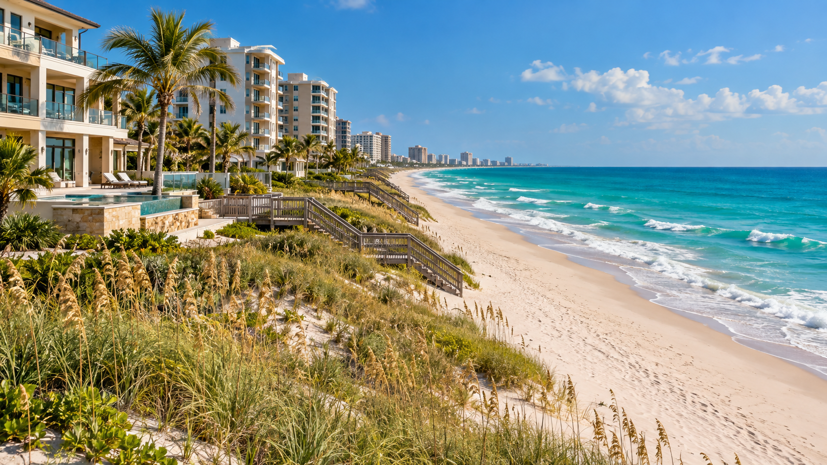 South Padre Island beachfront condos, homes, dunes and Gulf shoreline