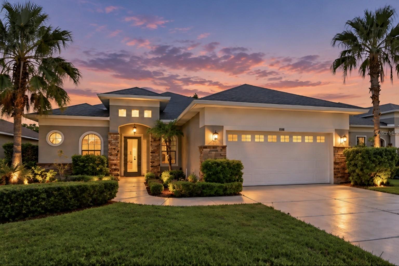 Listing exterior of 259 Dahlia Court in Bradenton, Florida; digitally enhanced presentation