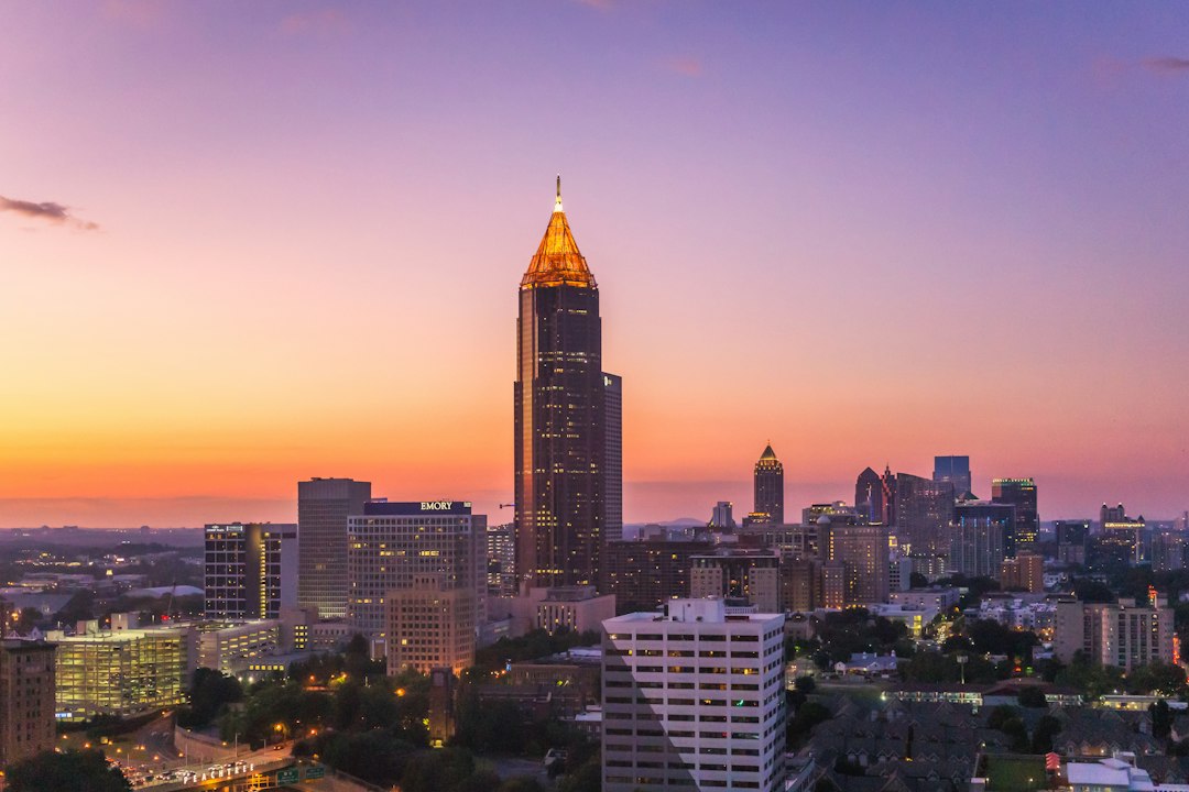 Midtown Atlanta skyline at sunset representing the greater Atlanta metro