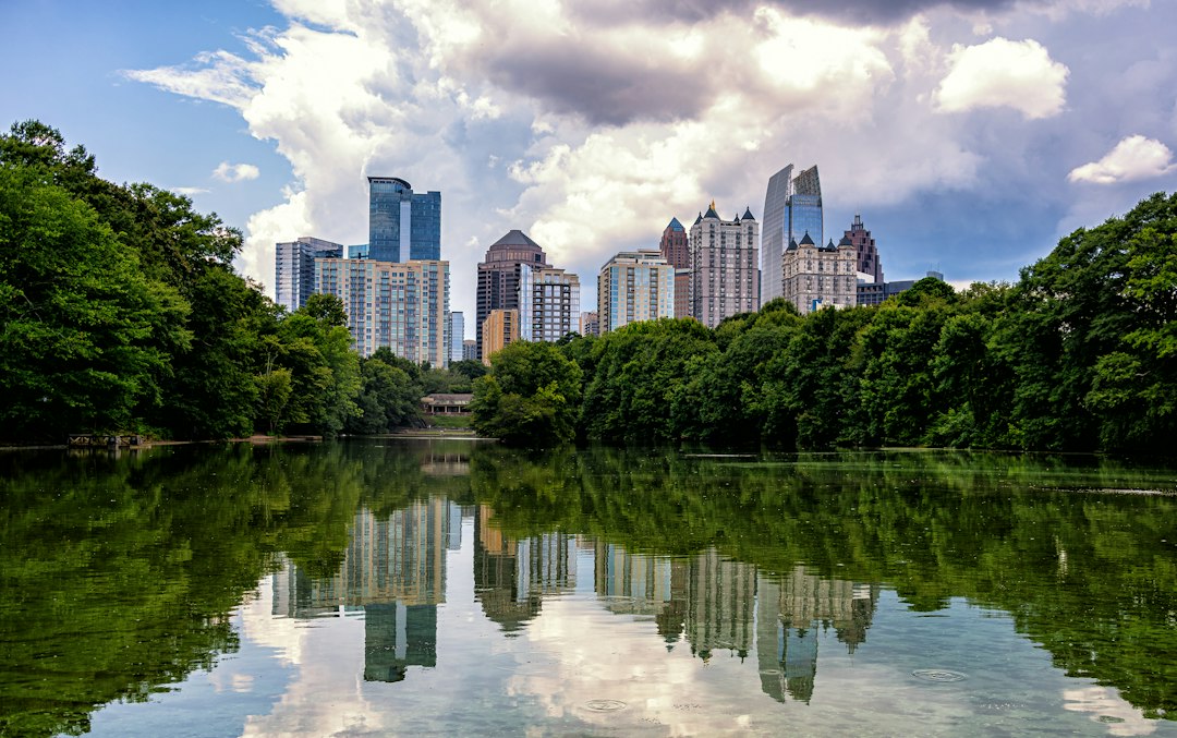 Atlanta skyline over Piedmont Park