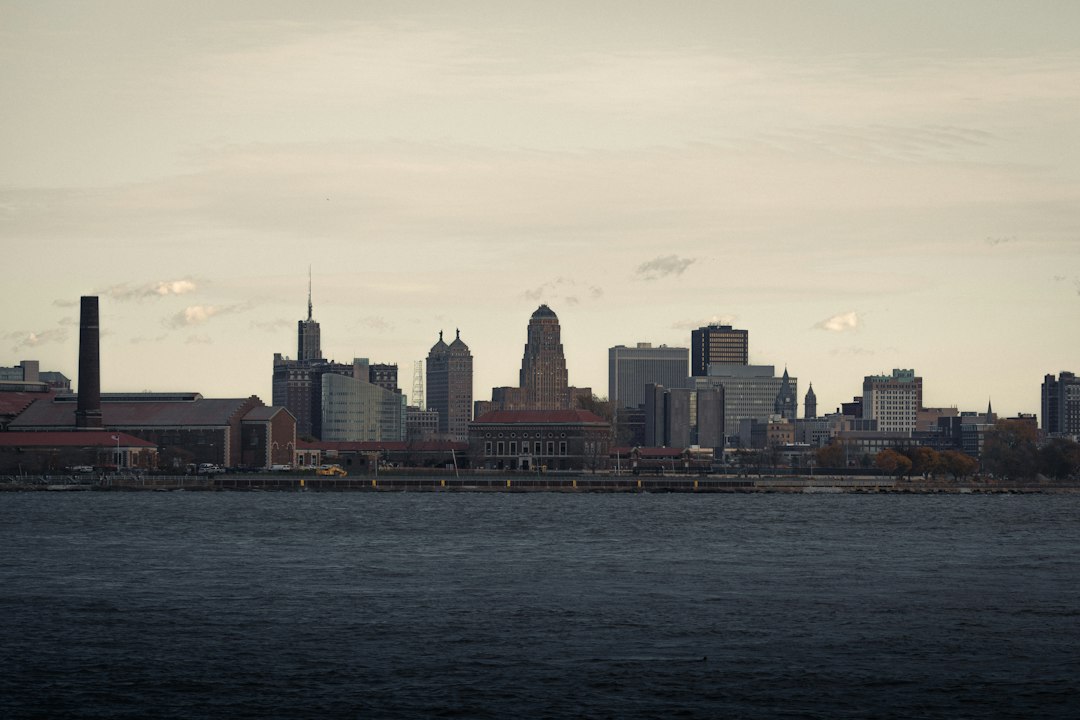 City skyline across a body of water