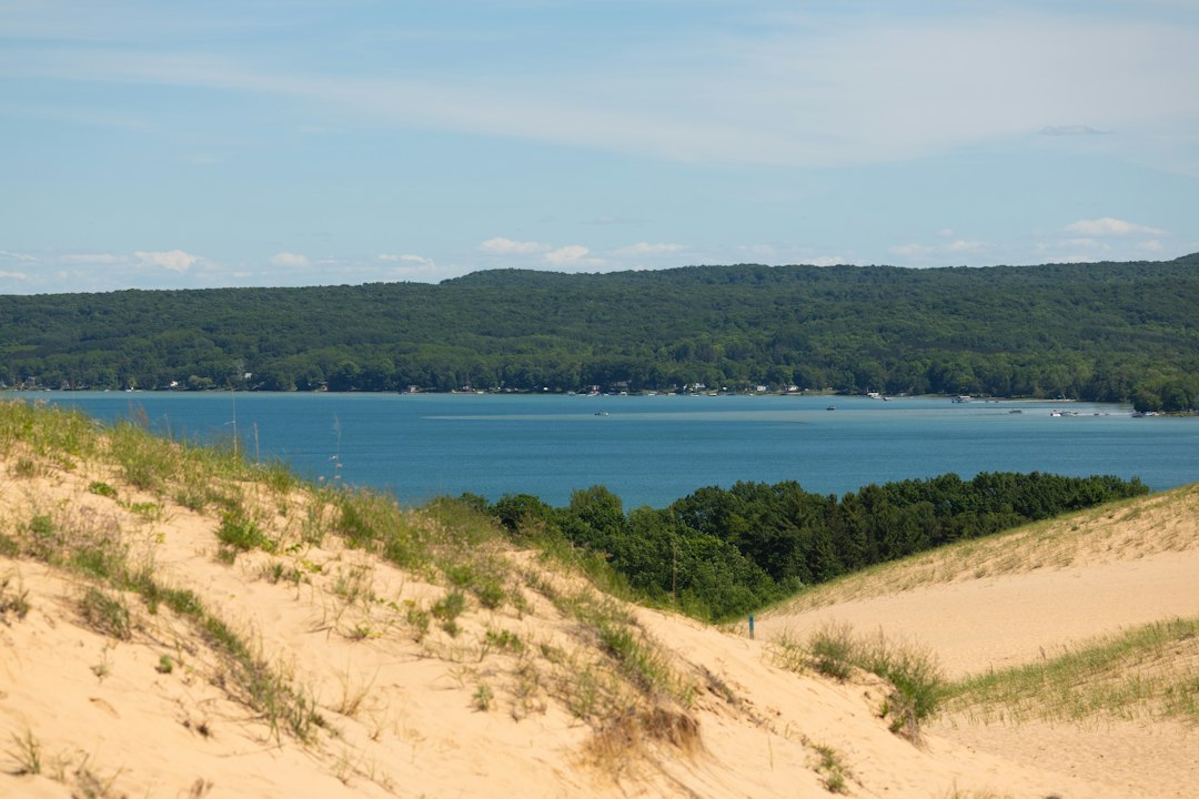 Dunes and Lake Michigan shoreline at Sleeping Bear Dunes, Michigan
