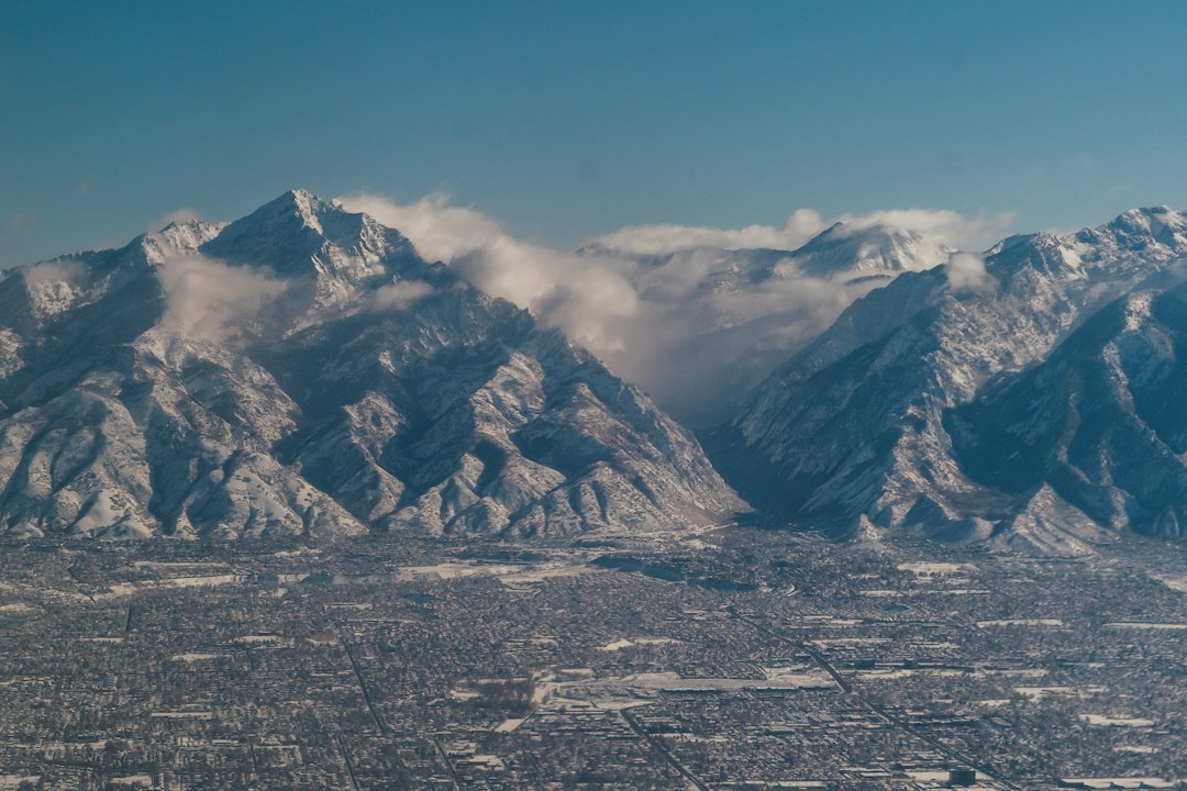 A view of the Wasatch and the suburbs of Salt Lake City from the air.