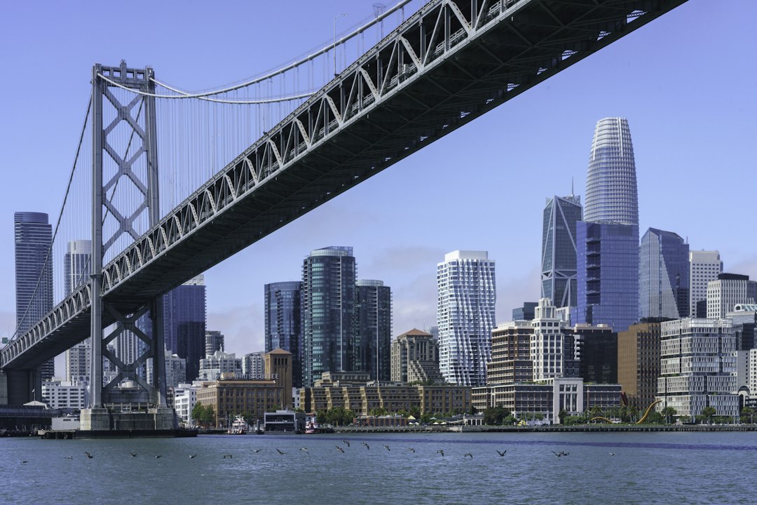 San Francisco skyline and Bay Bridge, California