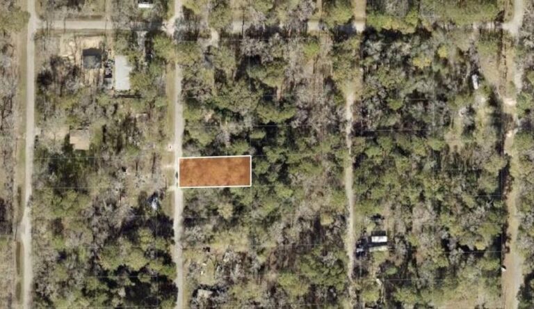 Listing aerial for TBD Idlewild in New Caney; outline supplied with the listing